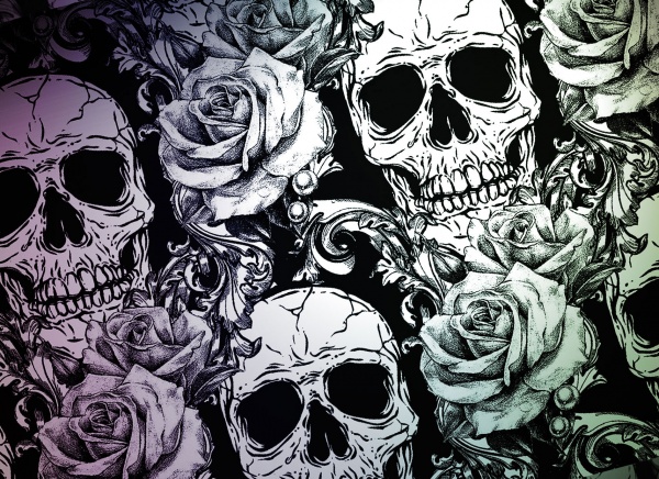 Rose-and-skull